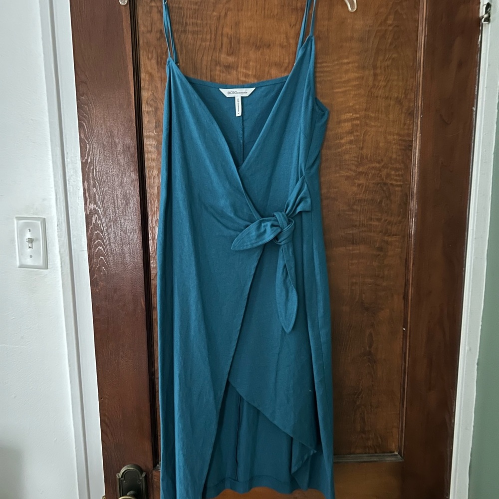 Blue midi wrap dress from BCBGeneration. Does not have tags but never worn.
